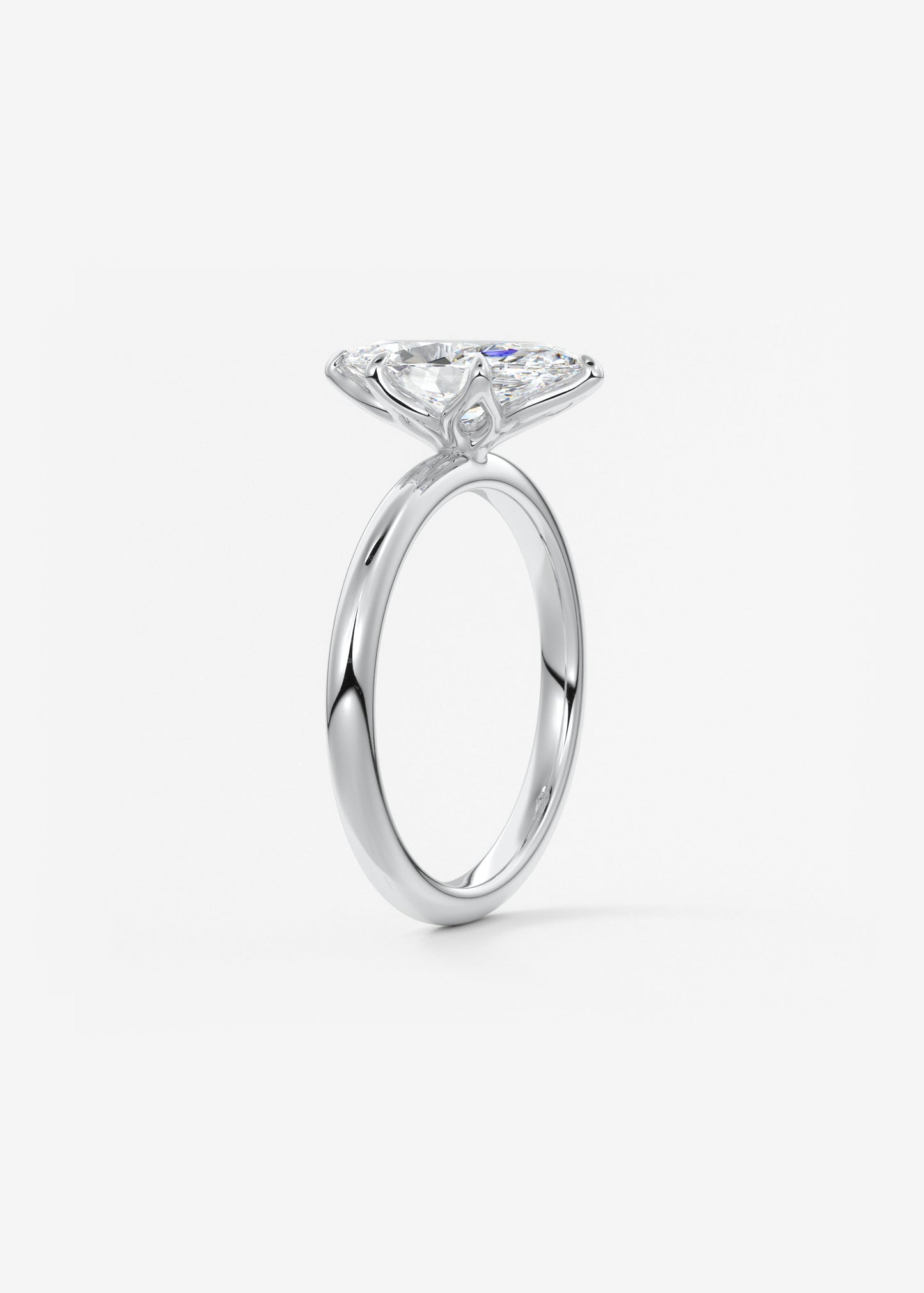 Oval Solitaire With Raised Basket Gallery Lab Grown Diamond Engagement Ring