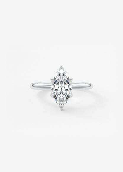 Oval Solitaire With Raised Basket Gallery Lab Grown Diamond Engagement Ring
