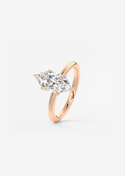 Oval Solitaire With Raised Basket Gallery Lab Grown Diamond Engagement Ring