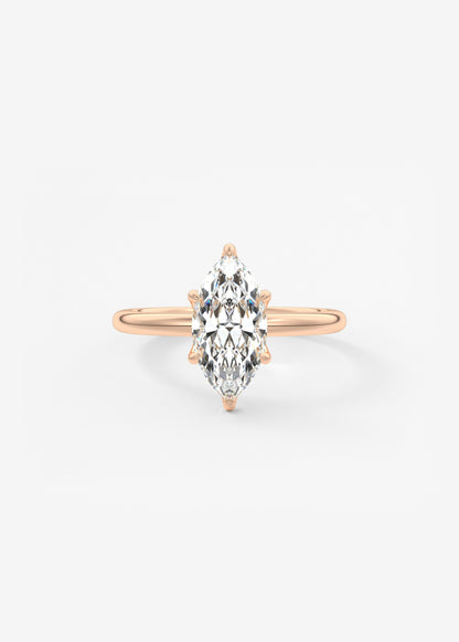 Oval Solitaire With Raised Basket Gallery Lab Grown Diamond Engagement Ring