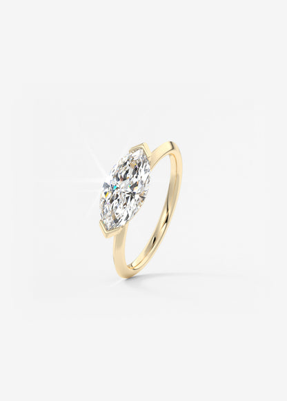 Oval Solitaire With Raised Basket Gallery Lab Grown Diamond Engagement Ring