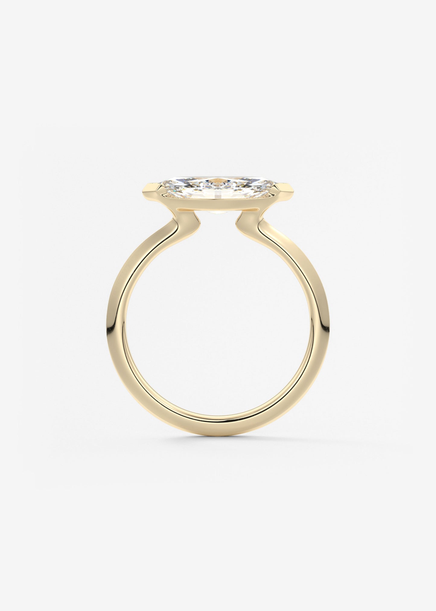Oval Solitaire With Raised Basket Gallery Lab Grown Diamond Engagement Ring