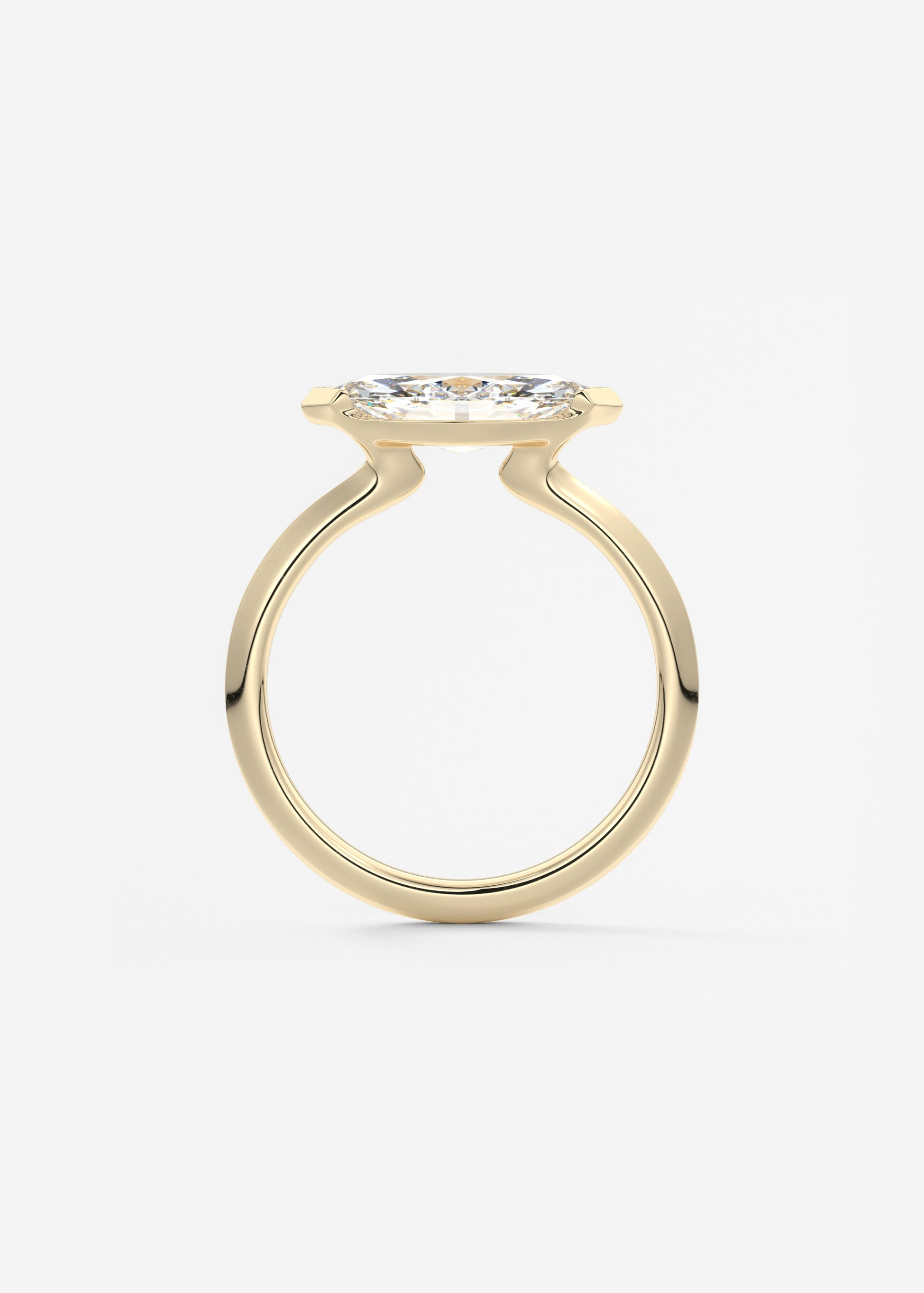Oval Solitaire With Raised Basket Gallery Lab Grown Diamond Engagement Ring
