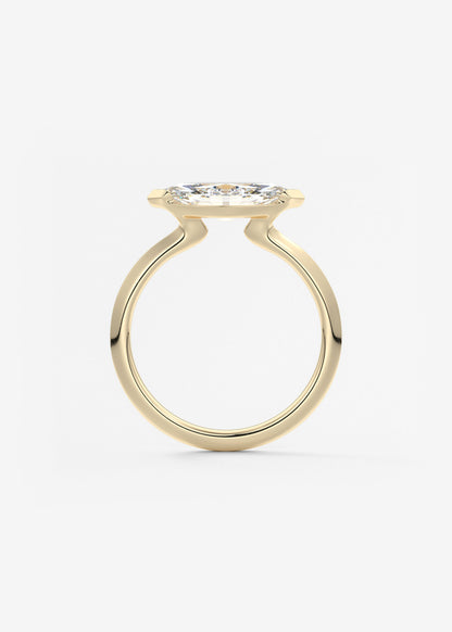 Oval Solitaire With Raised Basket Gallery Lab Grown Diamond Engagement Ring