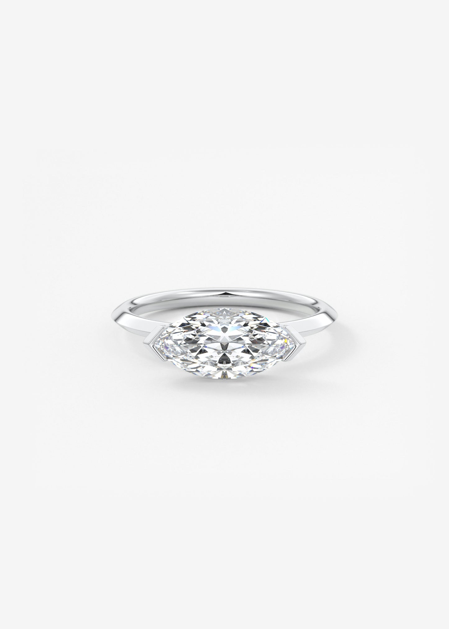 Oval Solitaire With Raised Basket Gallery Lab Grown Diamond Engagement Ring