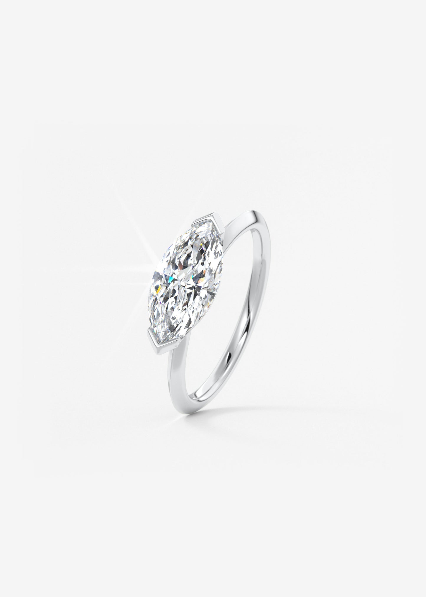 Oval Solitaire With Raised Basket Gallery Lab Grown Diamond Engagement Ring