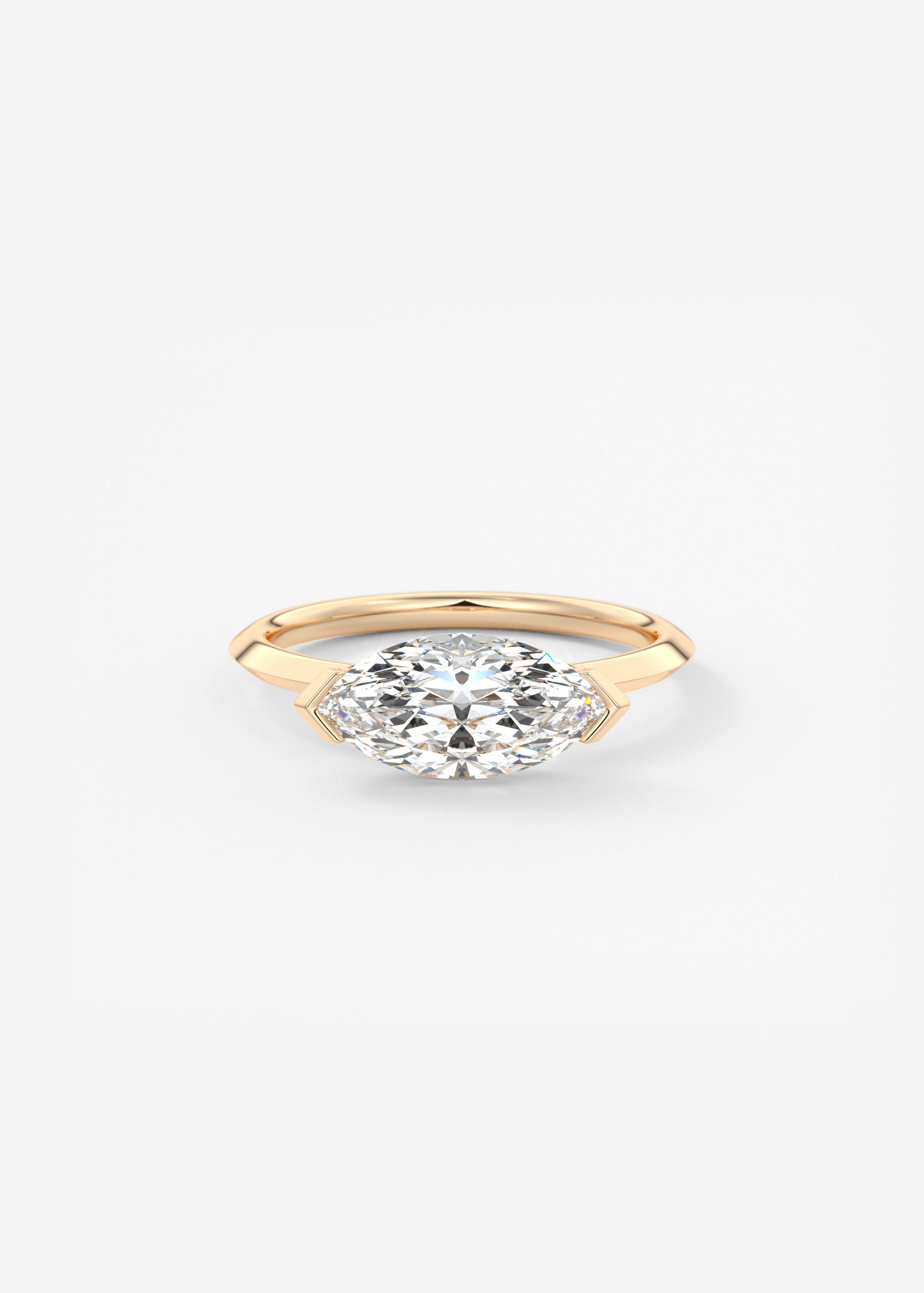 Oval Solitaire With Raised Basket Gallery Lab Grown Diamond Engagement Ring