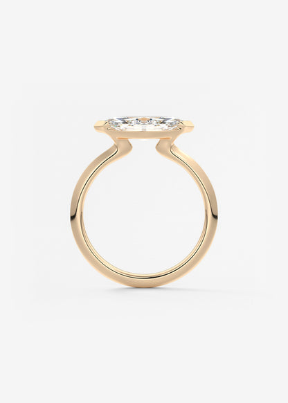 Oval Solitaire With Raised Basket Gallery Lab Grown Diamond Engagement Ring