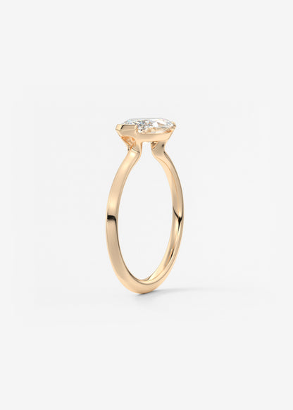 Oval Solitaire With Raised Basket Gallery Lab Grown Diamond Engagement Ring