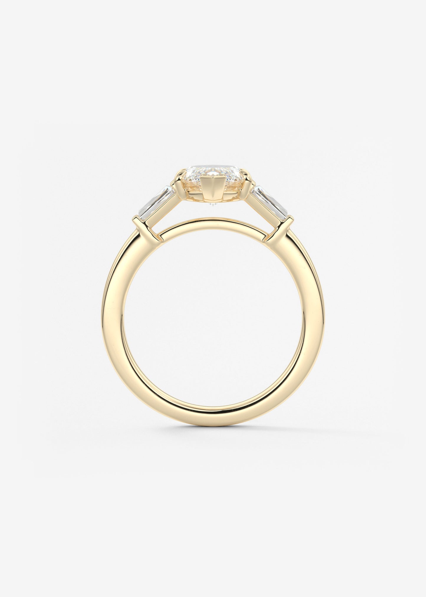 Oval Solitaire With Raised Basket Gallery Lab Grown Diamond Engagement Ring
