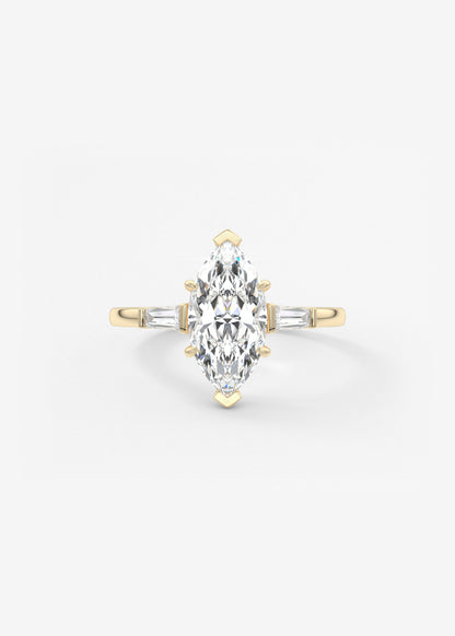 Oval Solitaire With Raised Basket Gallery Lab Grown Diamond Engagement Ring