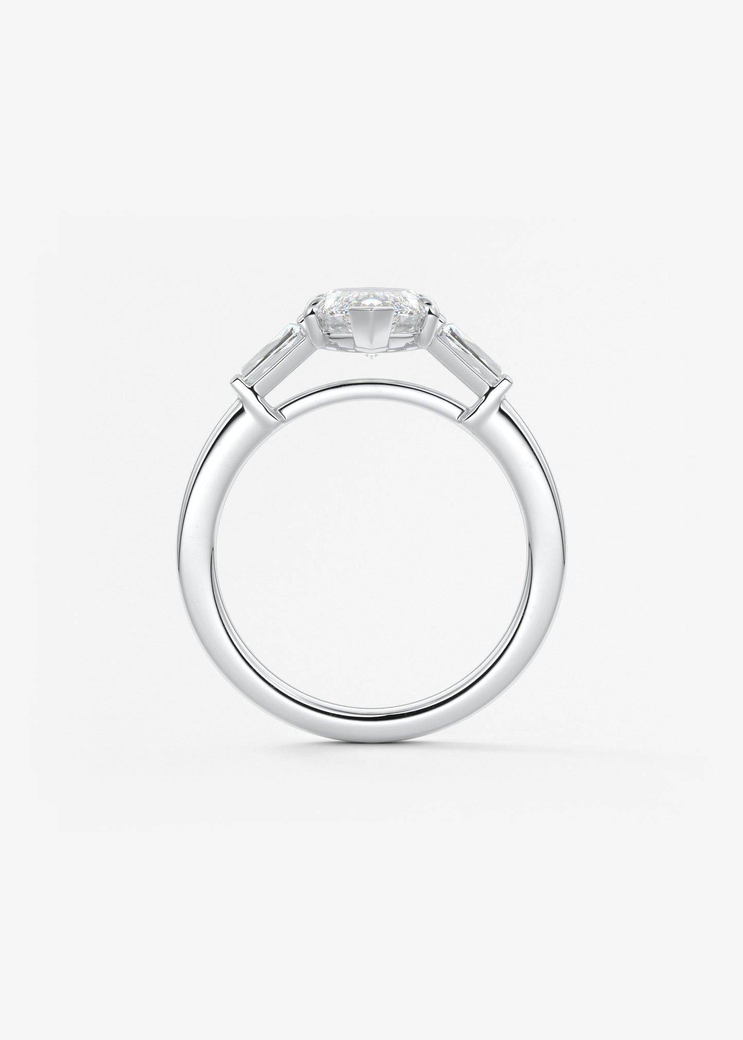 Oval Solitaire With Raised Basket Gallery Lab Grown Diamond Engagement Ring