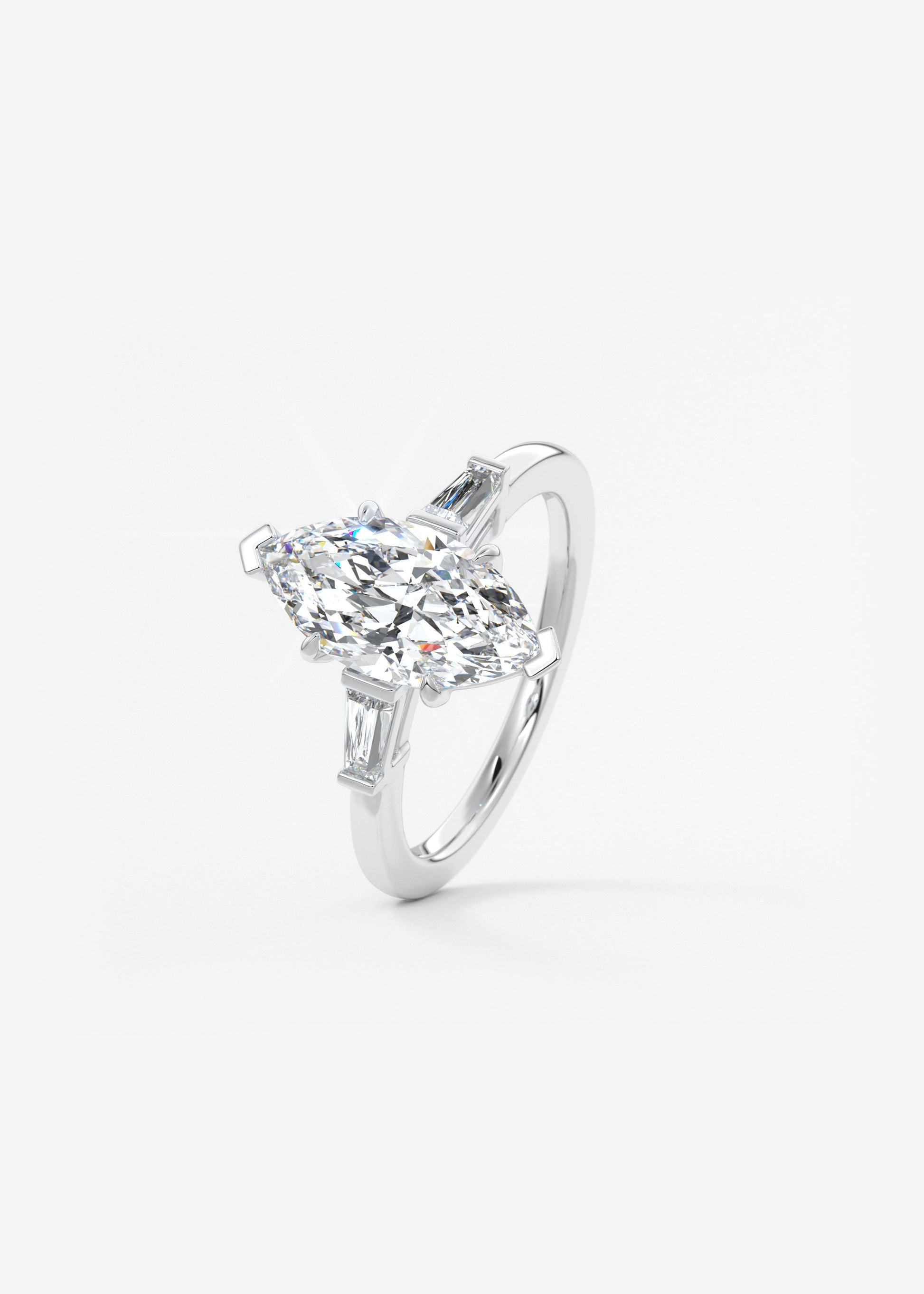 Oval Solitaire With Raised Basket Gallery Lab Grown Diamond Engagement Ring