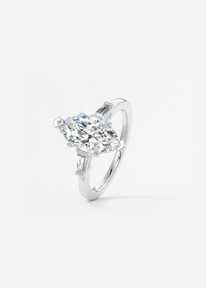 Oval Solitaire With Raised Basket Gallery Lab Grown Diamond Engagement Ring