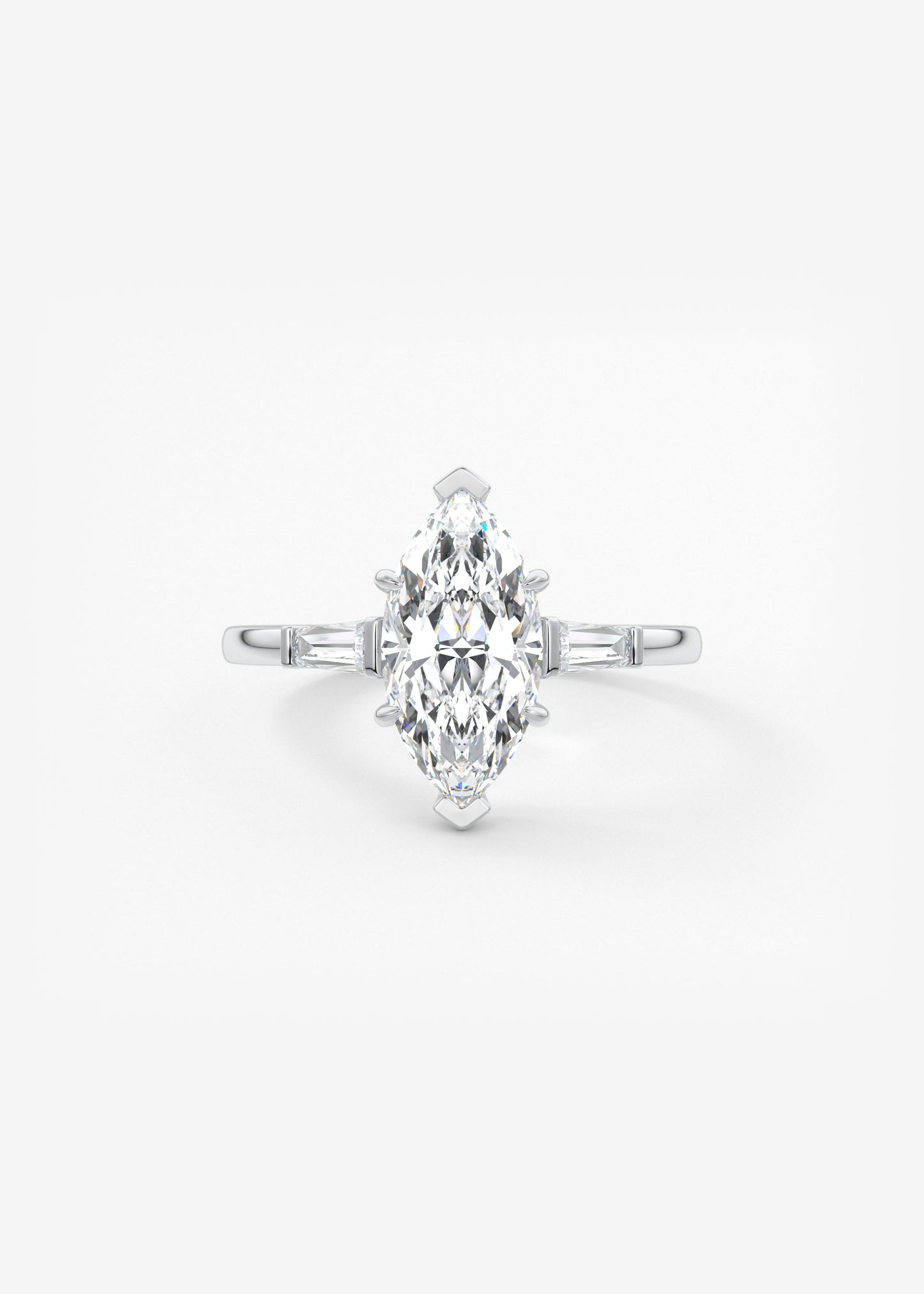 Oval Solitaire With Raised Basket Gallery Lab Grown Diamond Engagement Ring