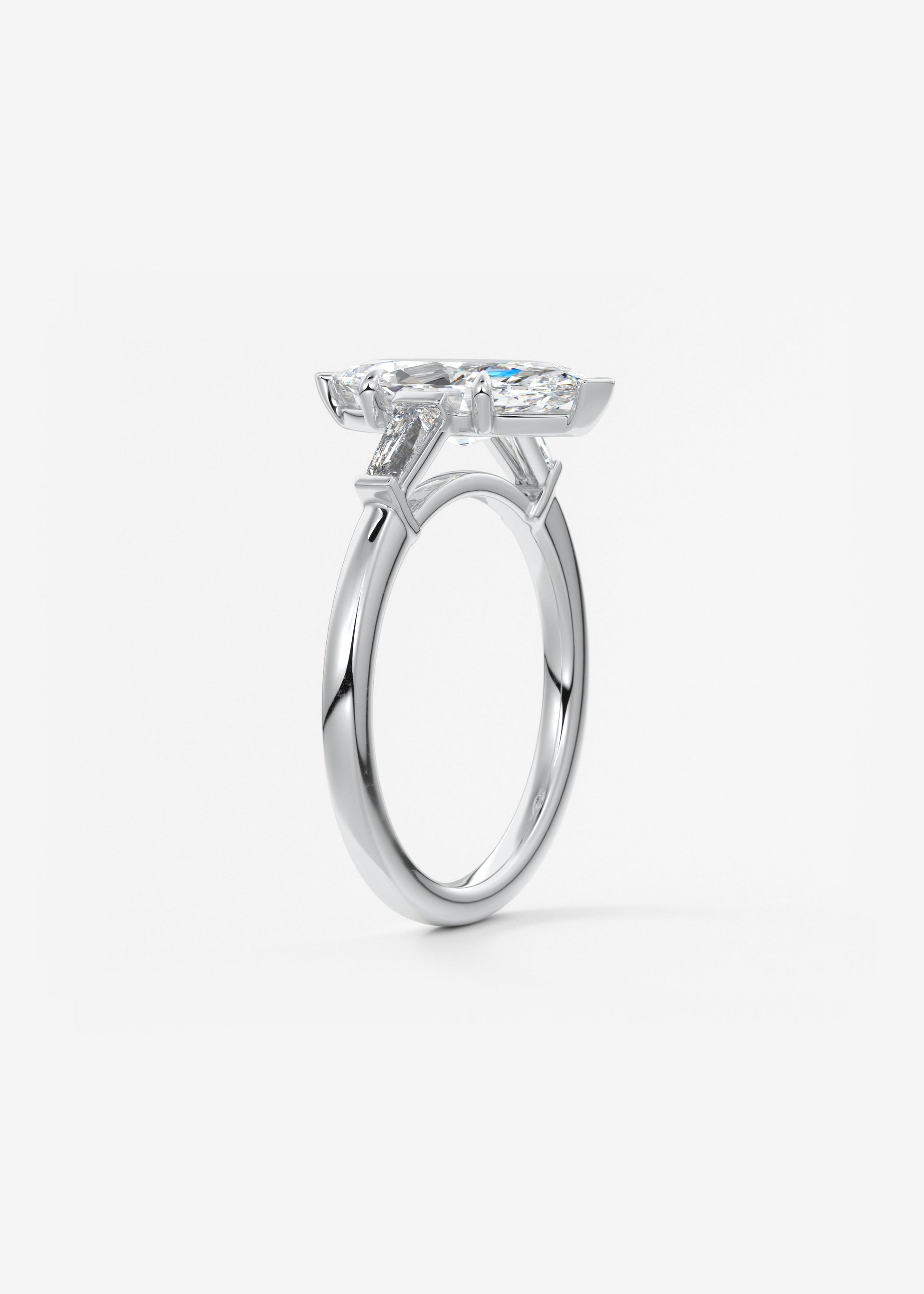Oval Solitaire With Raised Basket Gallery Lab Grown Diamond Engagement Ring