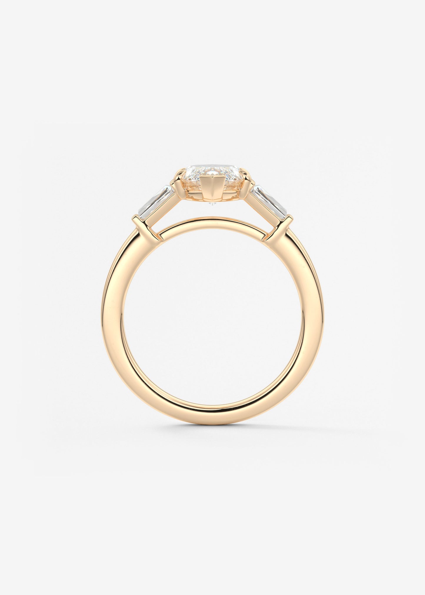 Oval Solitaire With Raised Basket Gallery Lab Grown Diamond Engagement Ring