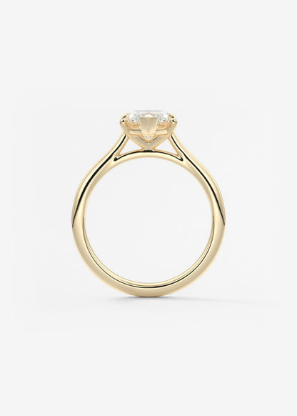 Oval Solitaire With Raised Basket Gallery Lab Grown Diamond Engagement Ring