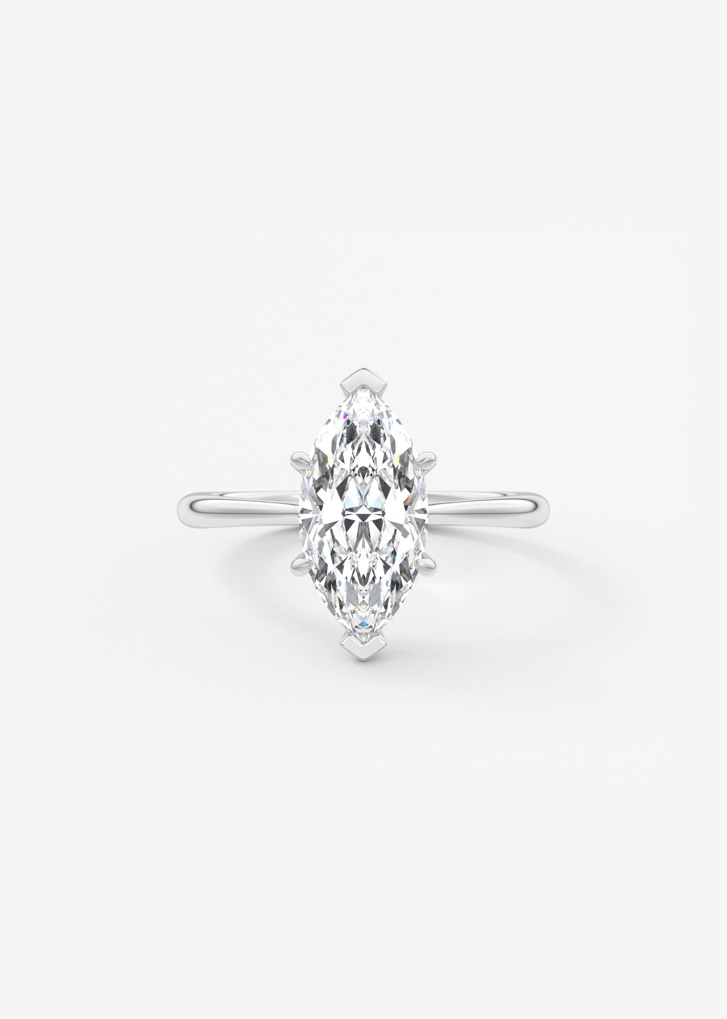 Oval Solitaire With Raised Basket Gallery Lab Grown Diamond Engagement Ring