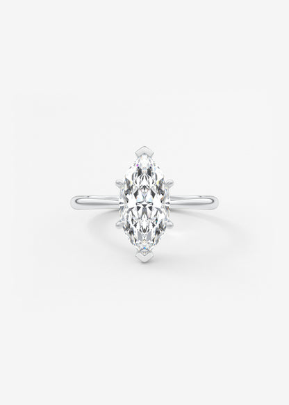 Oval Solitaire With Raised Basket Gallery Lab Grown Diamond Engagement Ring
