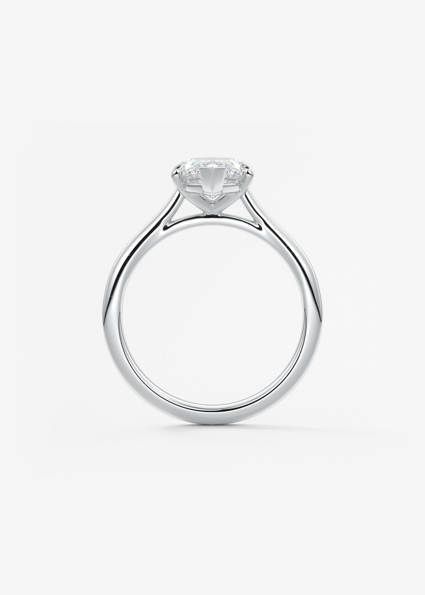 Oval Solitaire With Raised Basket Gallery Lab Grown Diamond Engagement Ring