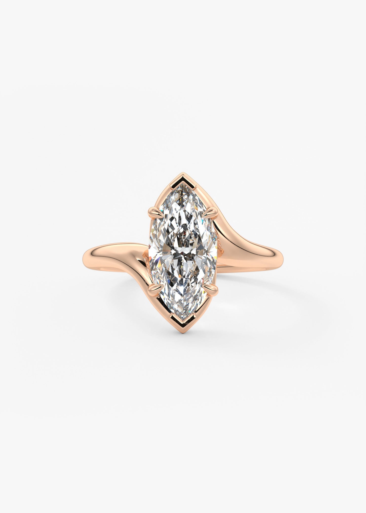 Oval Solitaire With Raised Basket Gallery Lab Grown Diamond Engagement Ring