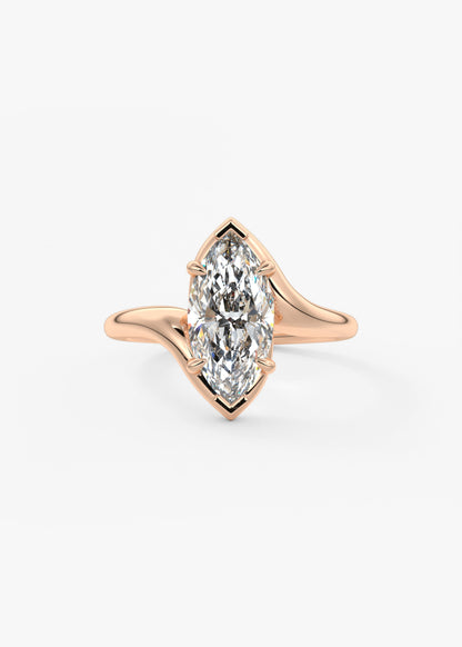 Oval Solitaire With Raised Basket Gallery Lab Grown Diamond Engagement Ring