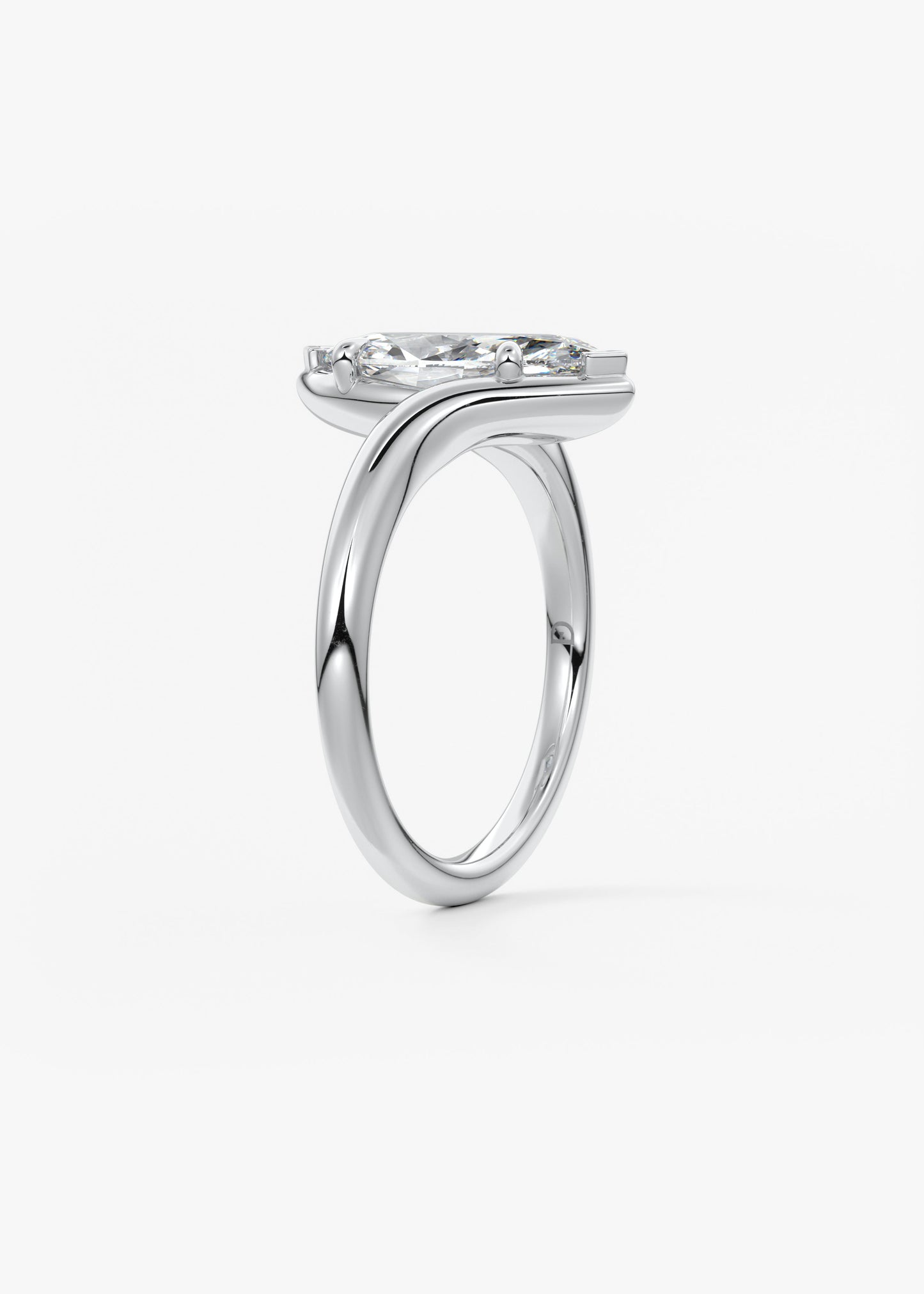 Oval Solitaire With Raised Basket Gallery Lab Grown Diamond Engagement Ring