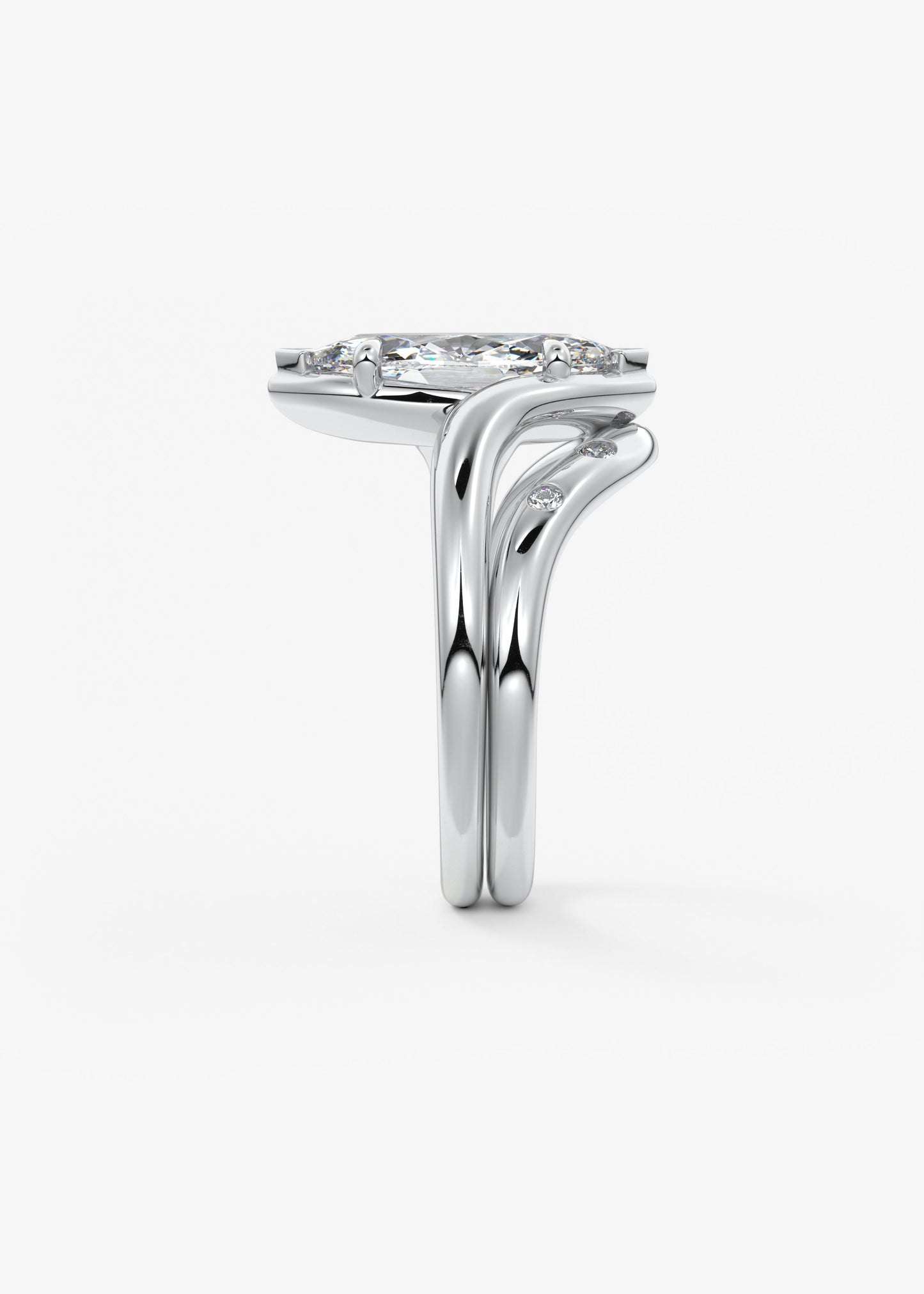 Oval Solitaire With Raised Basket Gallery Lab Grown Diamond Engagement Ring