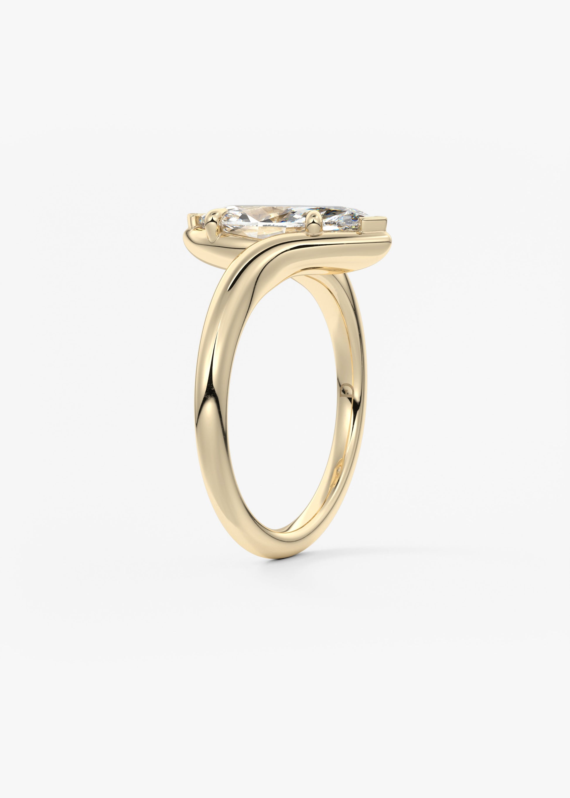 Oval Solitaire With Raised Basket Gallery Lab Grown Diamond Engagement Ring