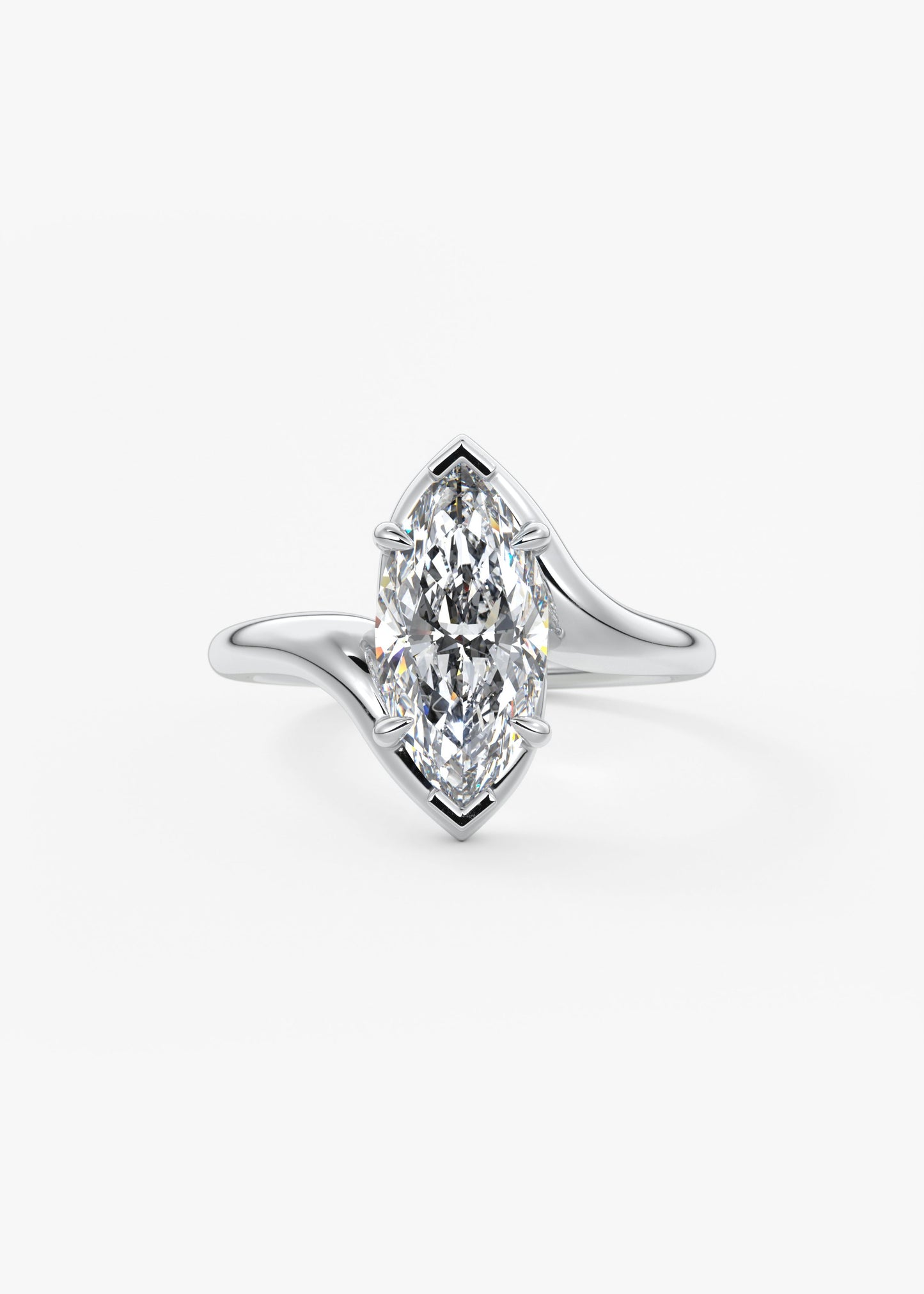 Oval Solitaire With Raised Basket Gallery Lab Grown Diamond Engagement Ring