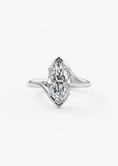 Oval Solitaire With Raised Basket Gallery Lab Grown Diamond Engagement Ring