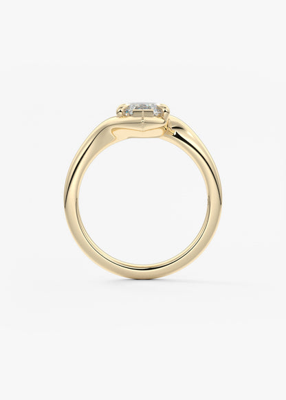 Oval Solitaire With Raised Basket Gallery Lab Grown Diamond Engagement Ring
