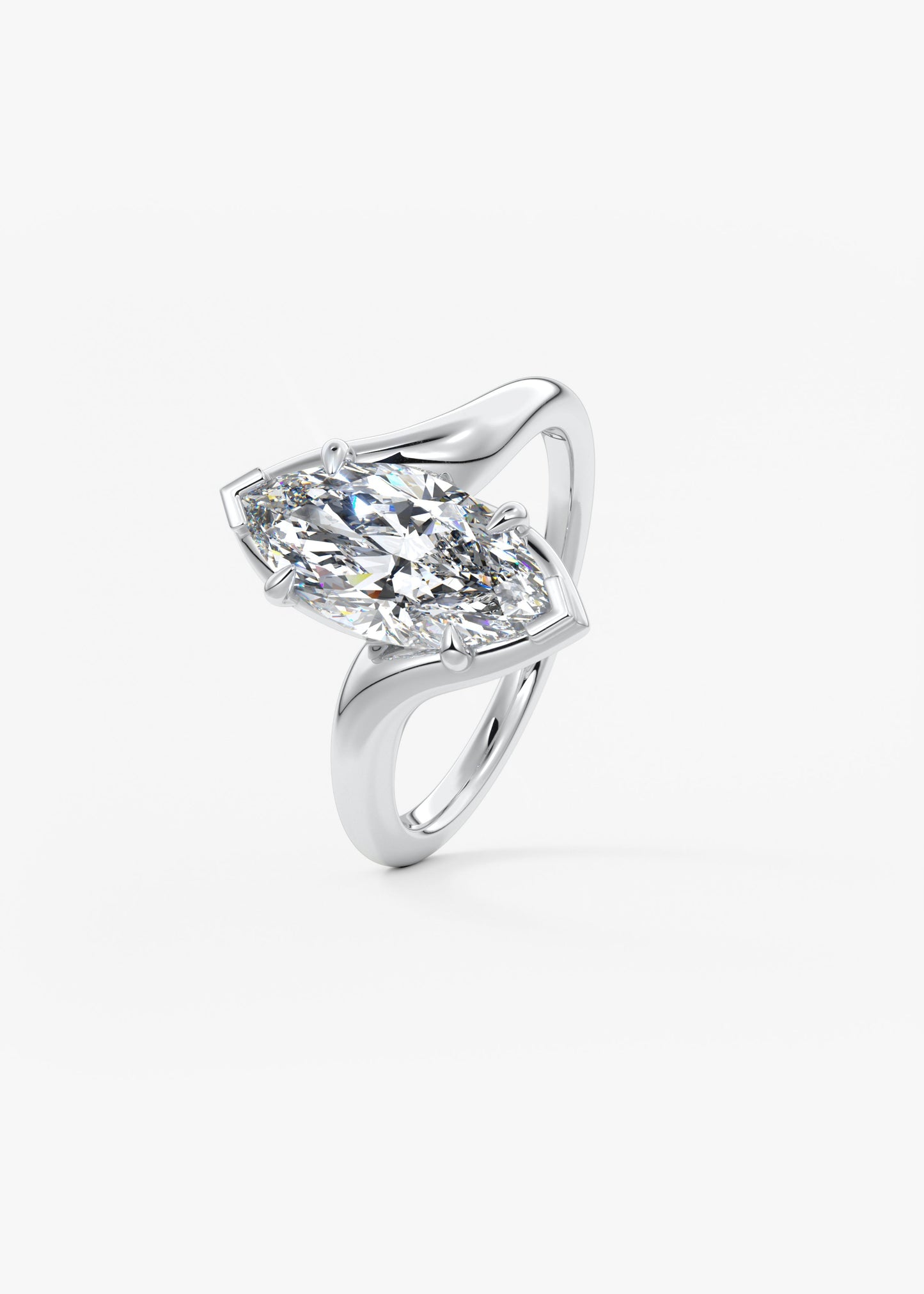 Oval Solitaire With Raised Basket Gallery Lab Grown Diamond Engagement Ring