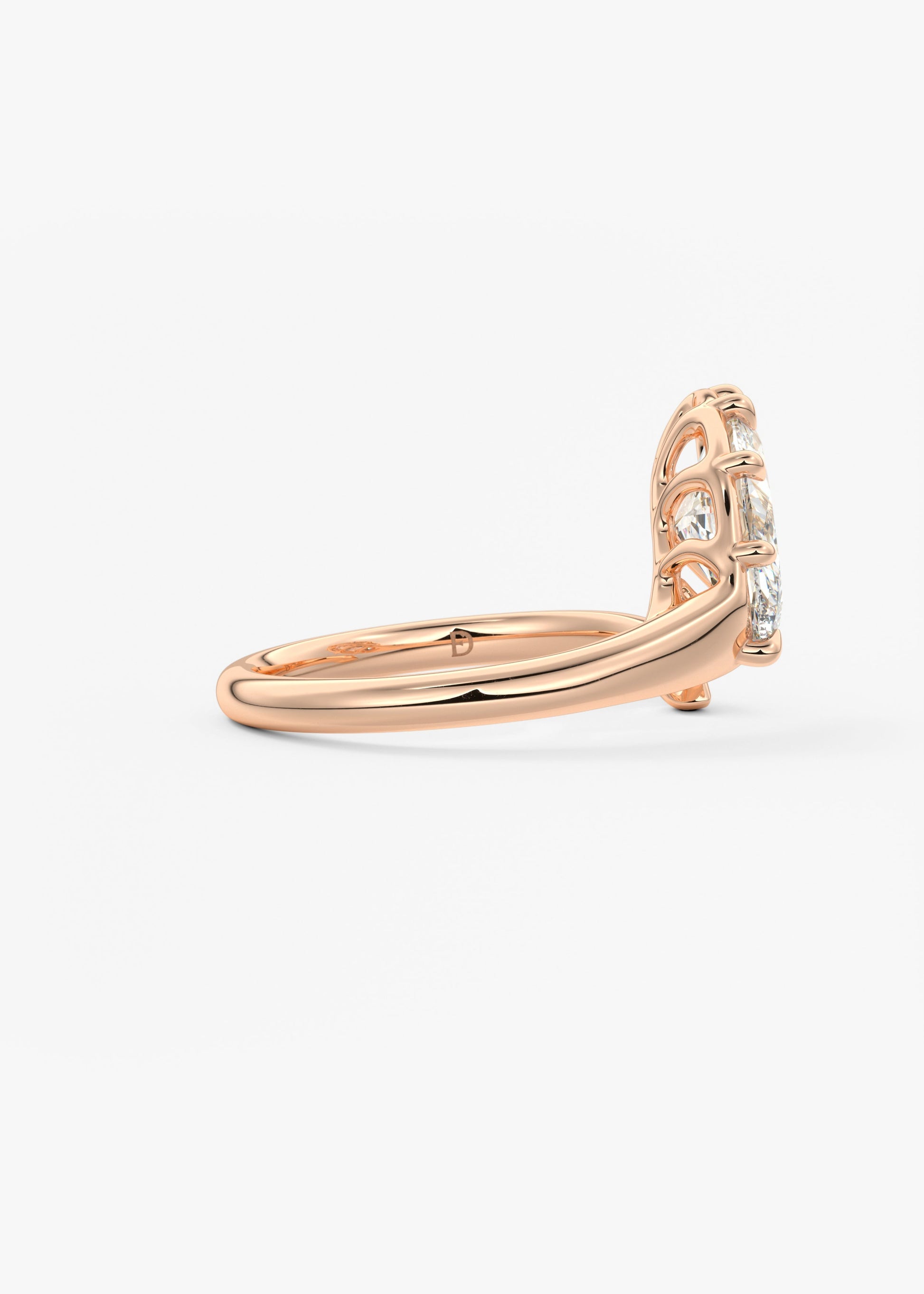 Oval Solitaire With Raised Basket Gallery Lab Grown Diamond Engagement Ring