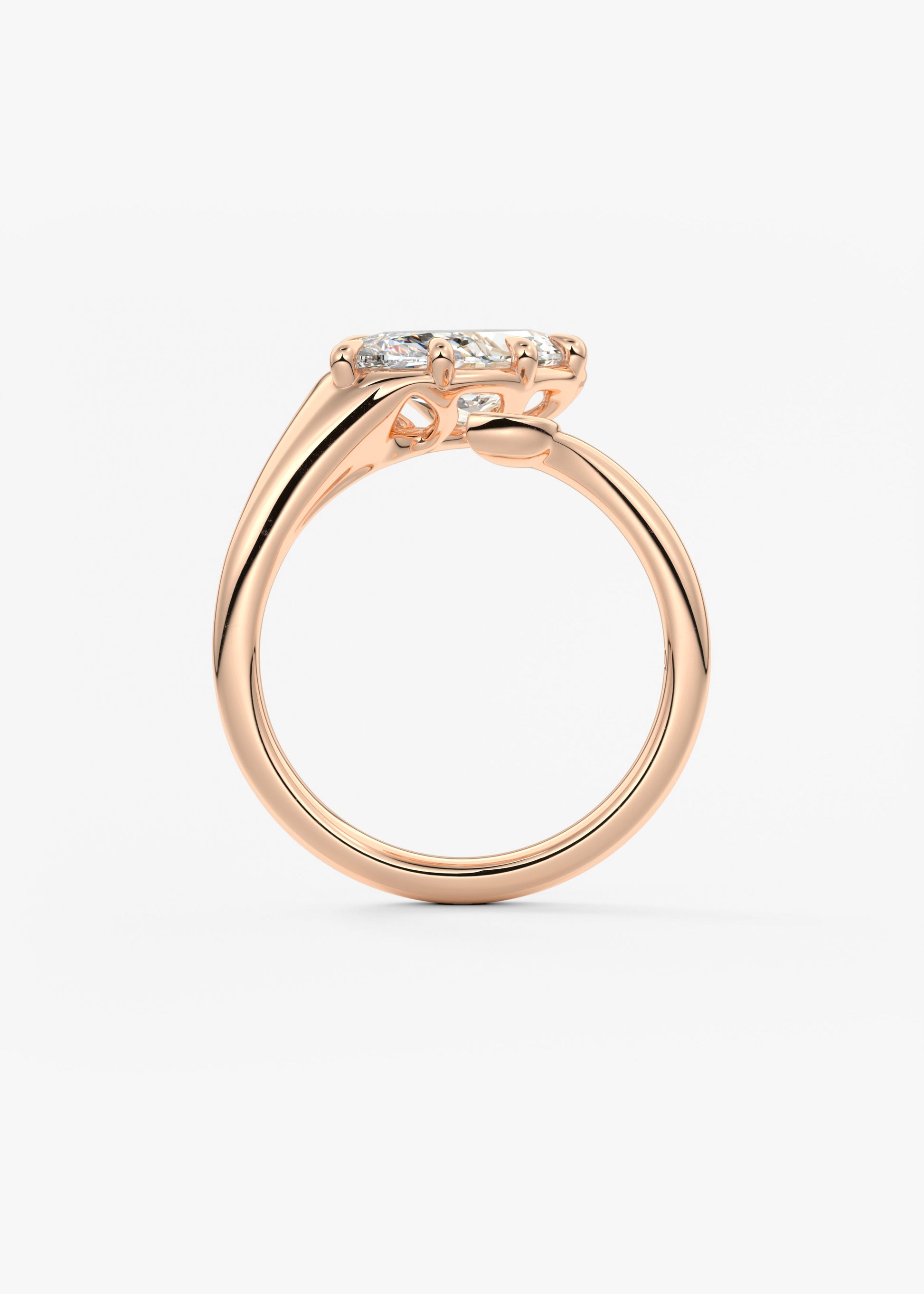 Oval Solitaire With Raised Basket Gallery Lab Grown Diamond Engagement Ring