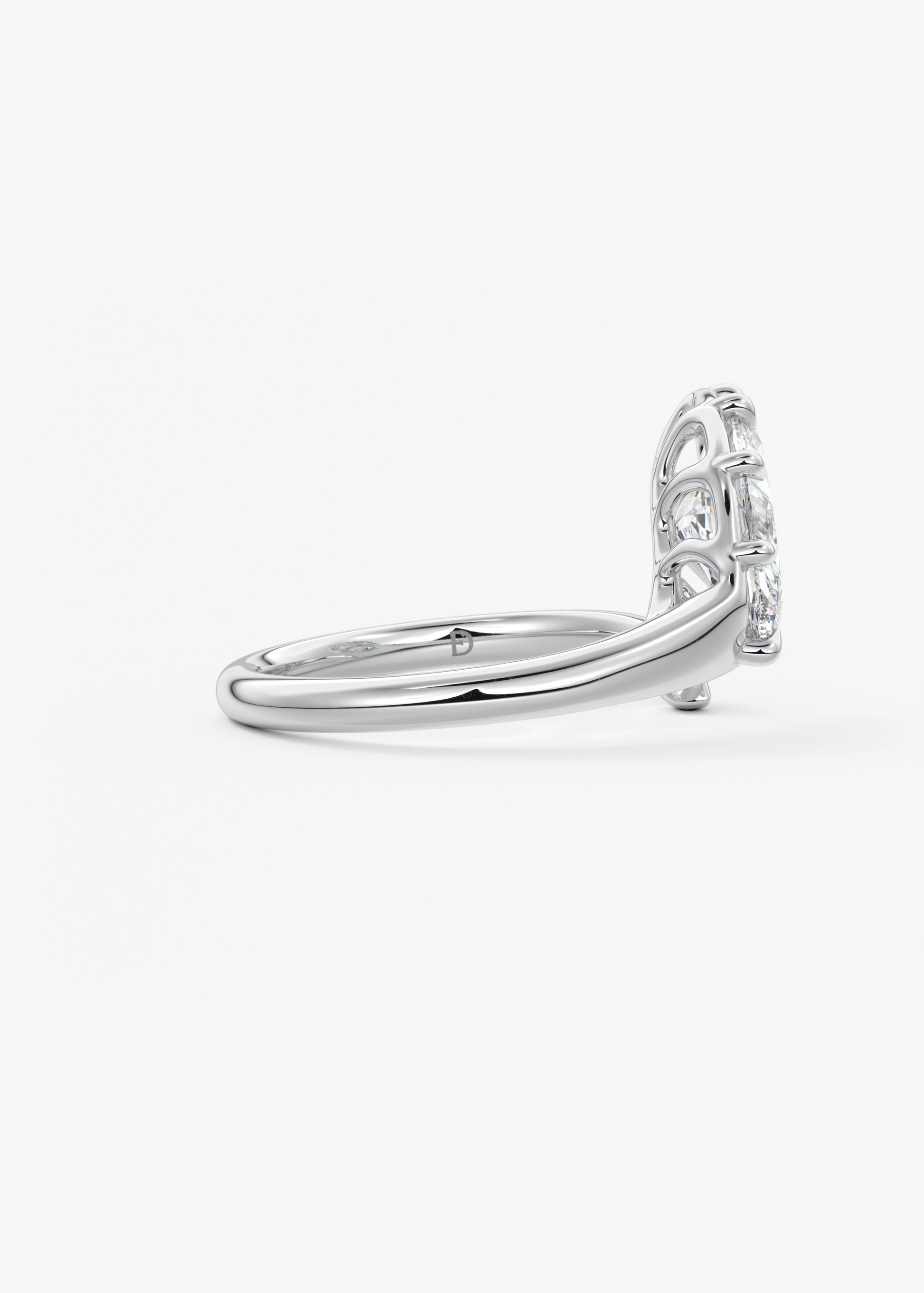 Oval Solitaire With Raised Basket Gallery Lab Grown Diamond Engagement Ring