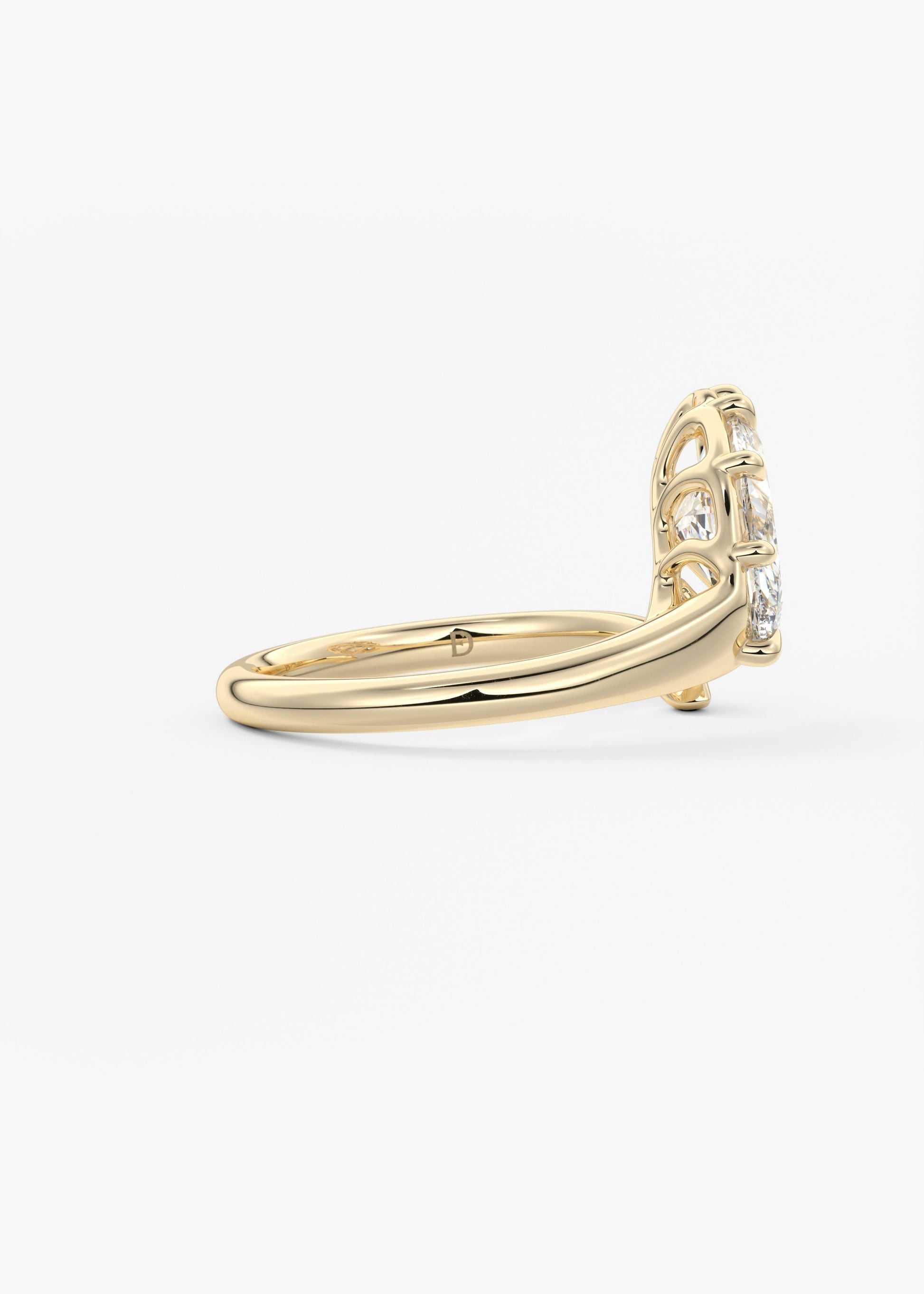 Oval Solitaire With Raised Basket Gallery Lab Grown Diamond Engagement Ring