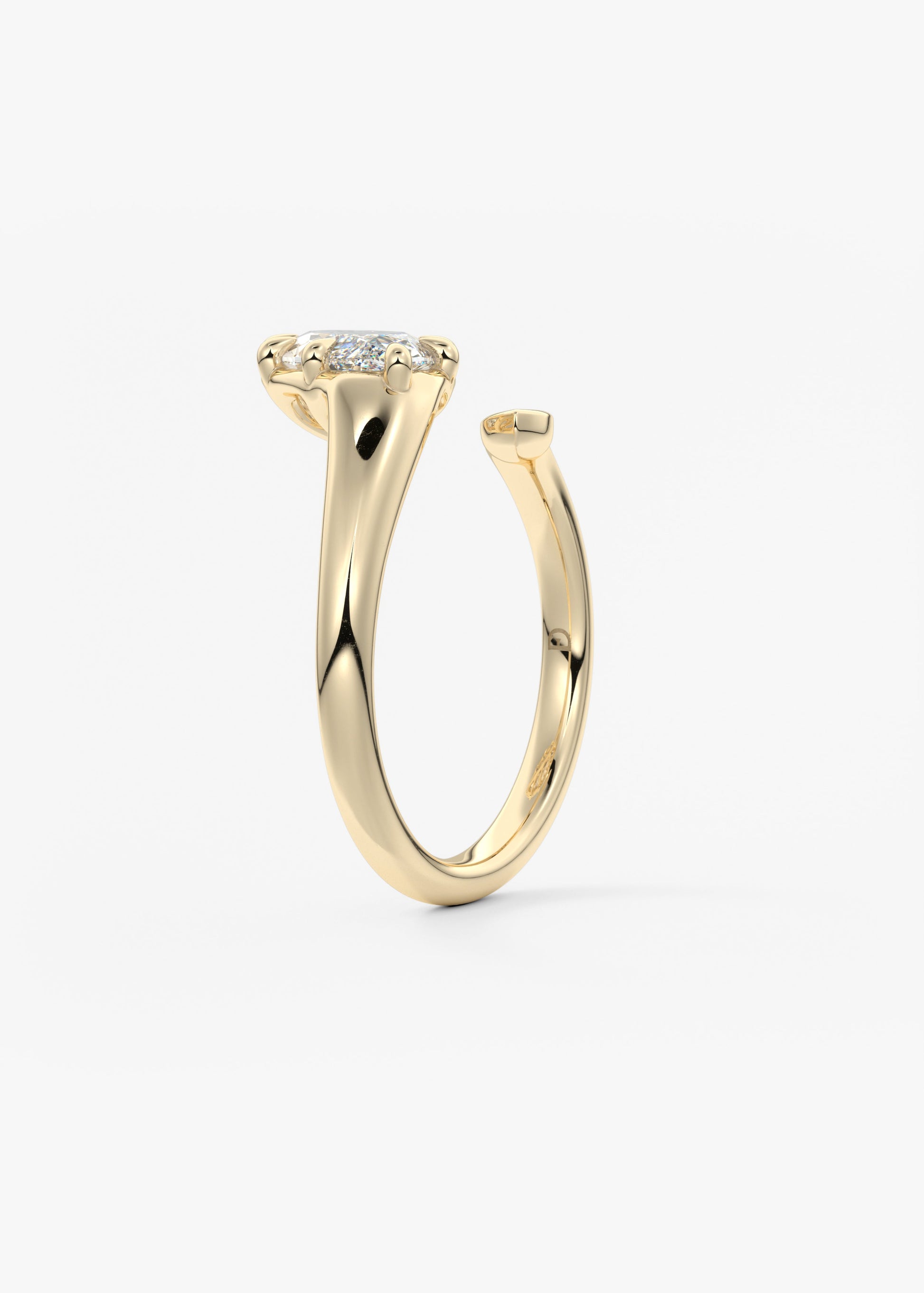 Oval Solitaire With Raised Basket Gallery Lab Grown Diamond Engagement Ring