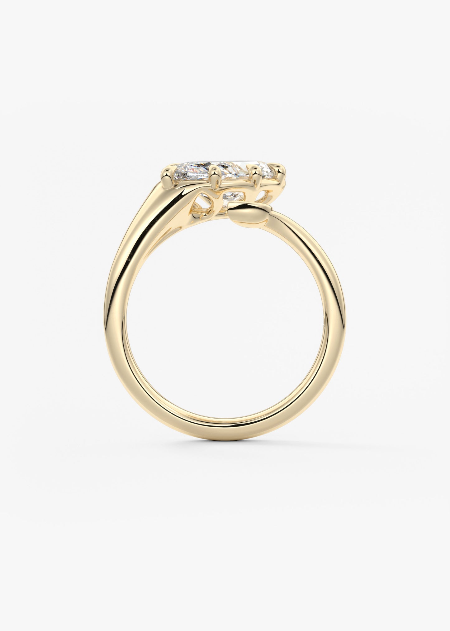 Oval Solitaire With Raised Basket Gallery Lab Grown Diamond Engagement Ring