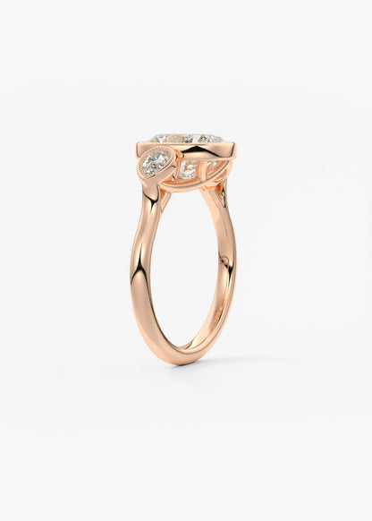 Oval Solitaire With Raised Basket Gallery Lab Grown Diamond Engagement Ring