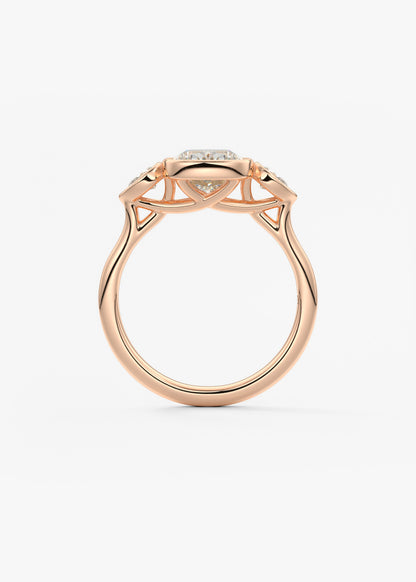 Oval Solitaire With Raised Basket Gallery Lab Grown Diamond Engagement Ring