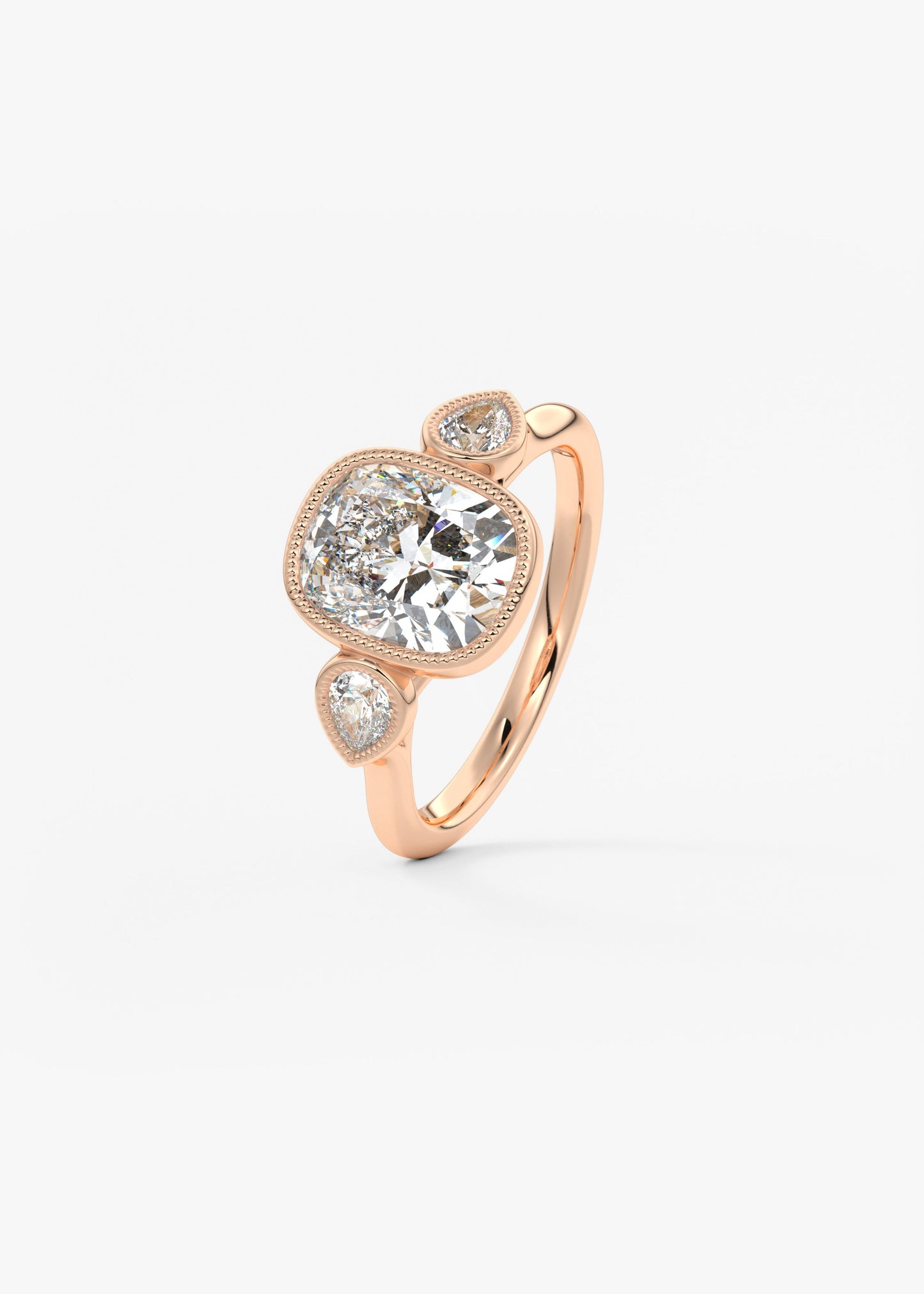 Oval Solitaire With Raised Basket Gallery Lab Grown Diamond Engagement Ring