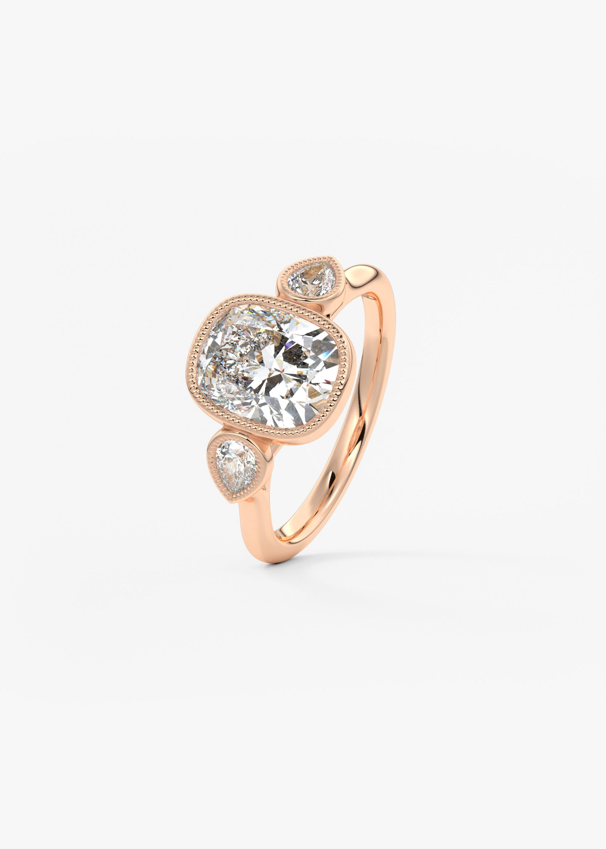 Oval Solitaire With Raised Basket Gallery Lab Grown Diamond Engagement Ring