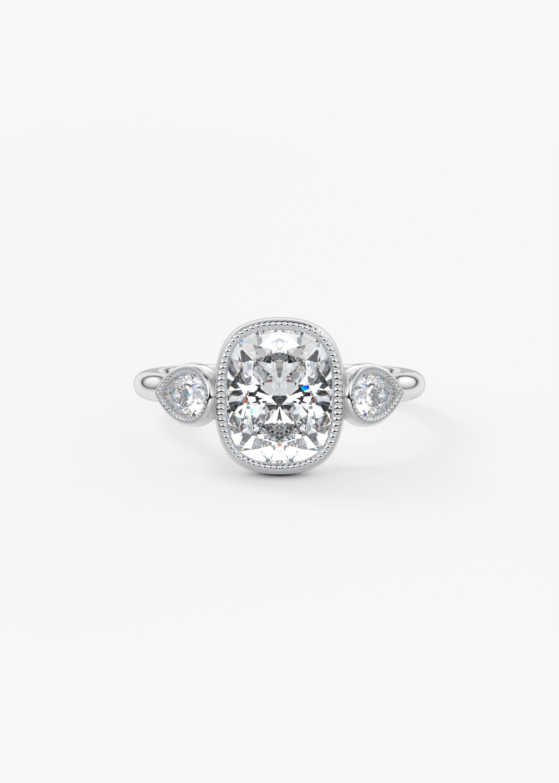 Oval Solitaire With Raised Basket Gallery Lab Grown Diamond Engagement Ring