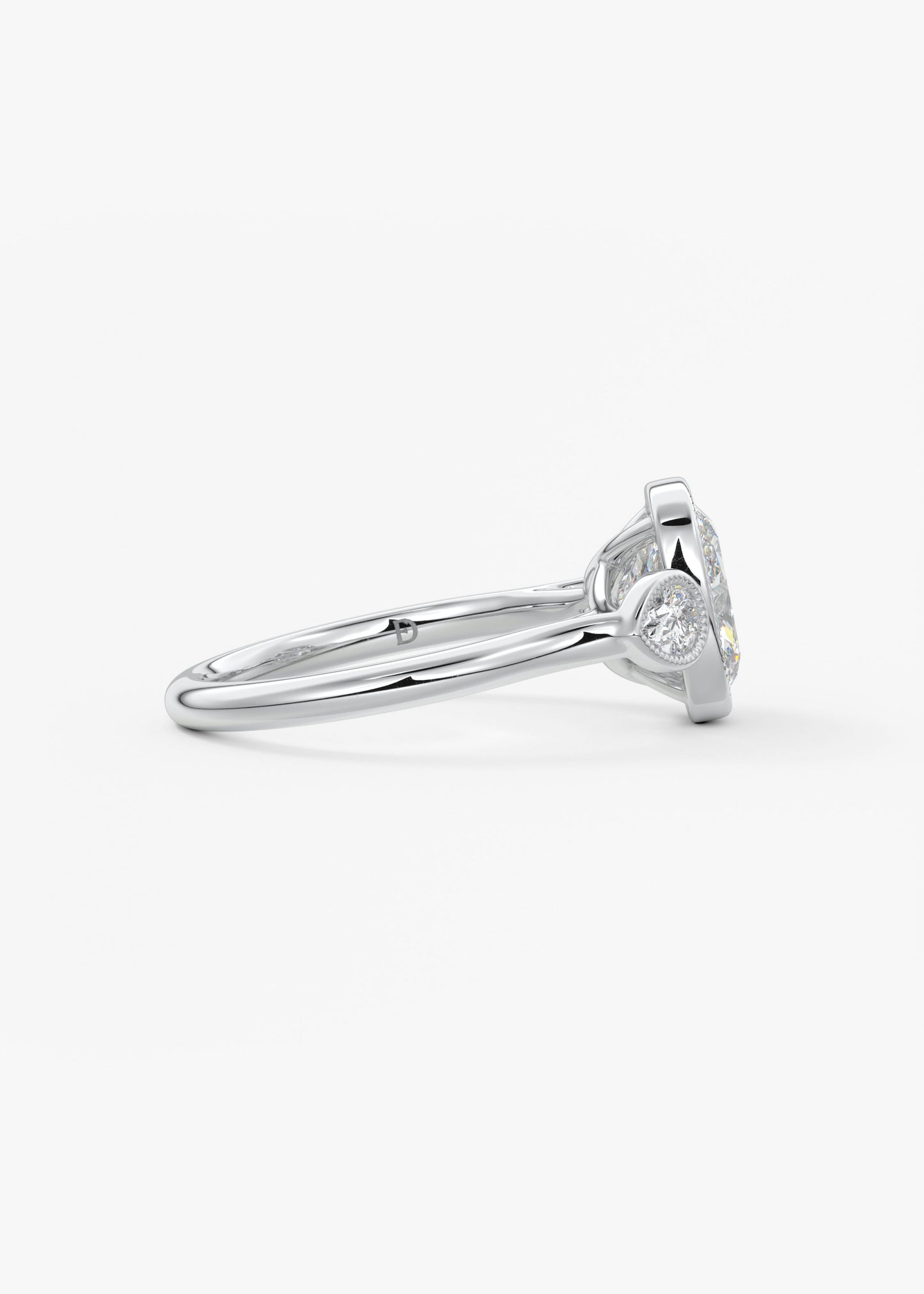 Oval Solitaire With Raised Basket Gallery Lab Grown Diamond Engagement Ring