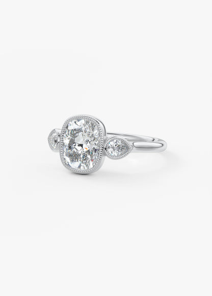 Oval Solitaire With Raised Basket Gallery Lab Grown Diamond Engagement Ring