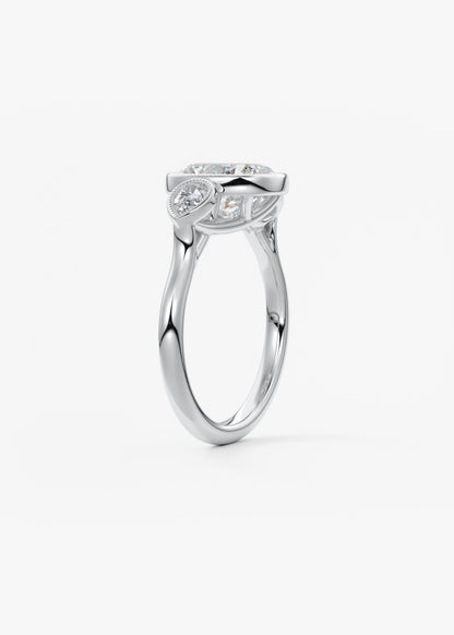 Oval Solitaire With Raised Basket Gallery Lab Grown Diamond Engagement Ring