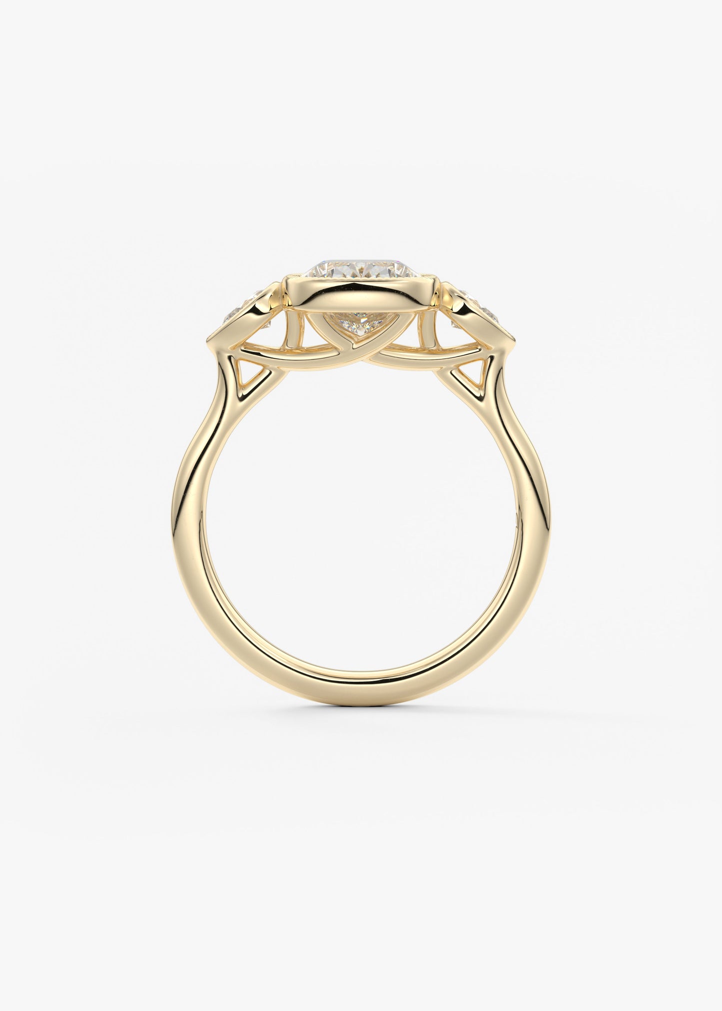 Oval Solitaire With Raised Basket Gallery Lab Grown Diamond Engagement Ring
