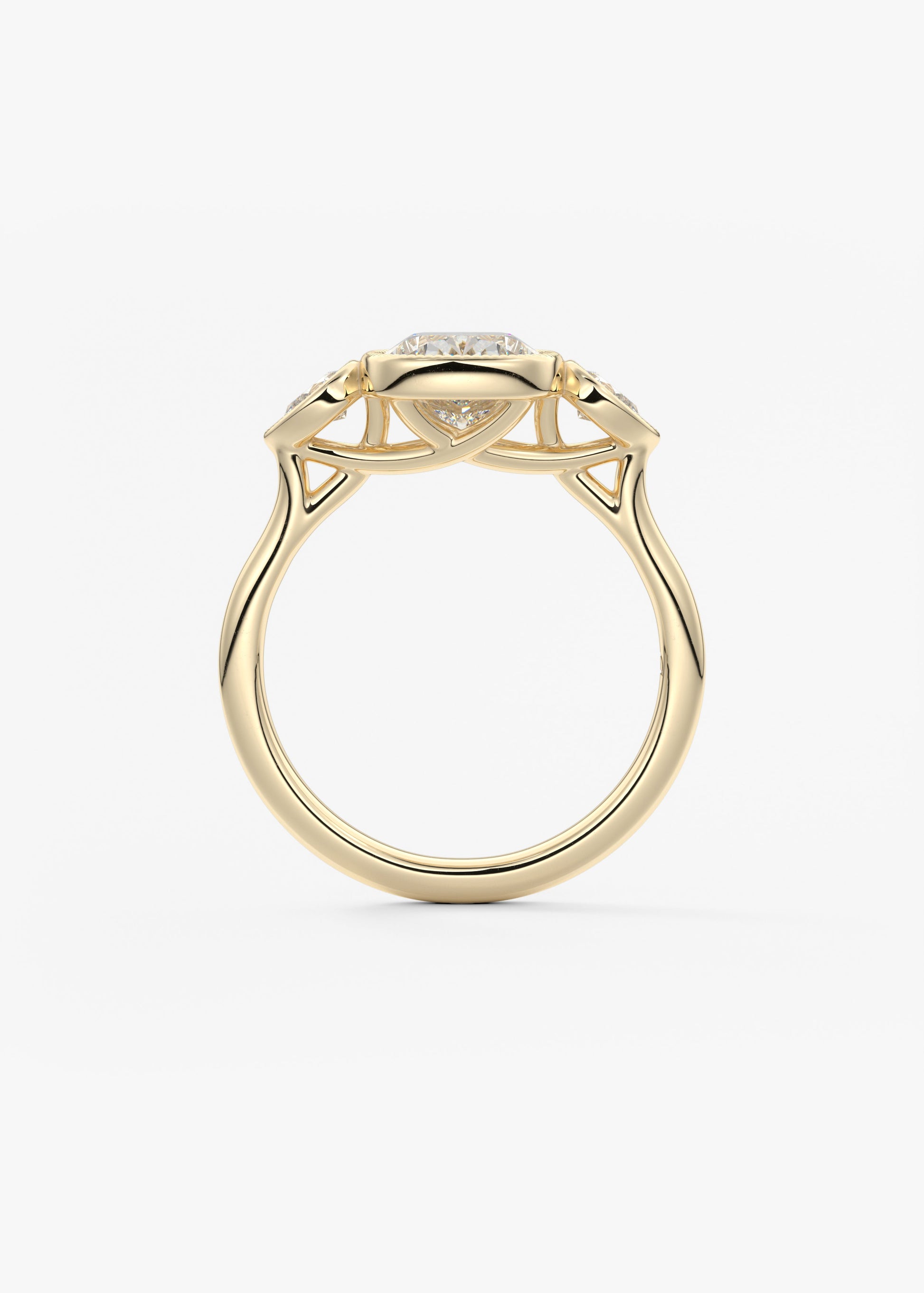 Oval Solitaire With Raised Basket Gallery Lab Grown Diamond Engagement Ring